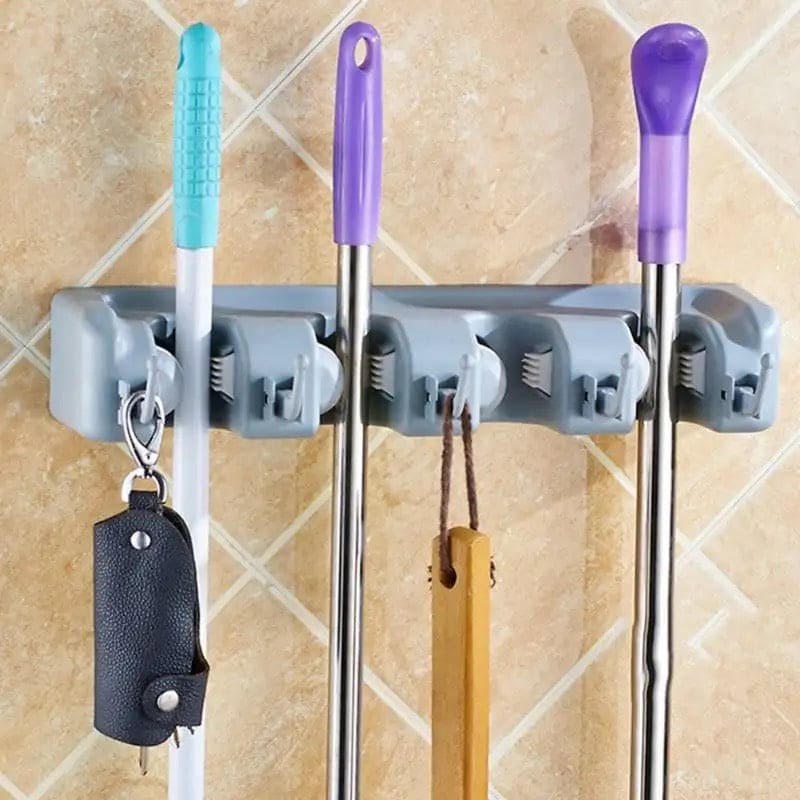 Magic Mop Holder, Multifunctional Broom Holder, ABS Mop Holder, Kitchen Bathroom Organizer Rack, Brush Broom Organizer Hanger, Household Mop Brush Hanger, 4 Position Broom And Mop Holder Magic Mop Holder, Multifunctional Broom Holder, ABS Mop Holder, Kitchen Bathroom Organizer Rack, Brush Broom Organizer Hanger, Household Mop Brush Hanger, 4 Position Broom And Mop Holder